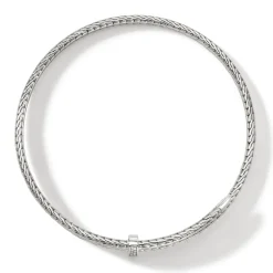 Women John Hardy Statement^Spear Coil Choker, Sterling Silver, Diamonds