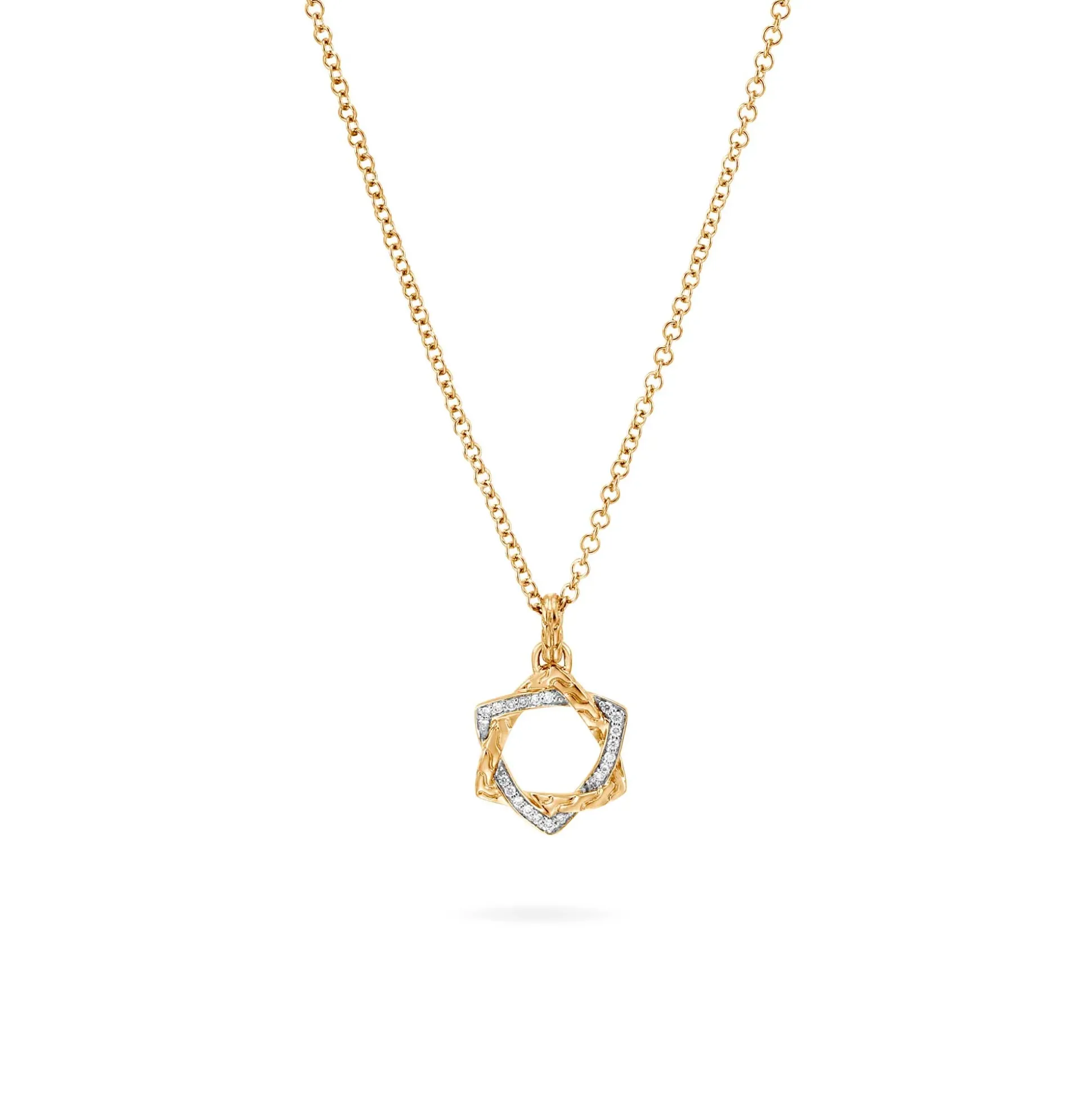 Women John Hardy Pendants^Star Of David Pendant Neckalce, Gold, Diamonds