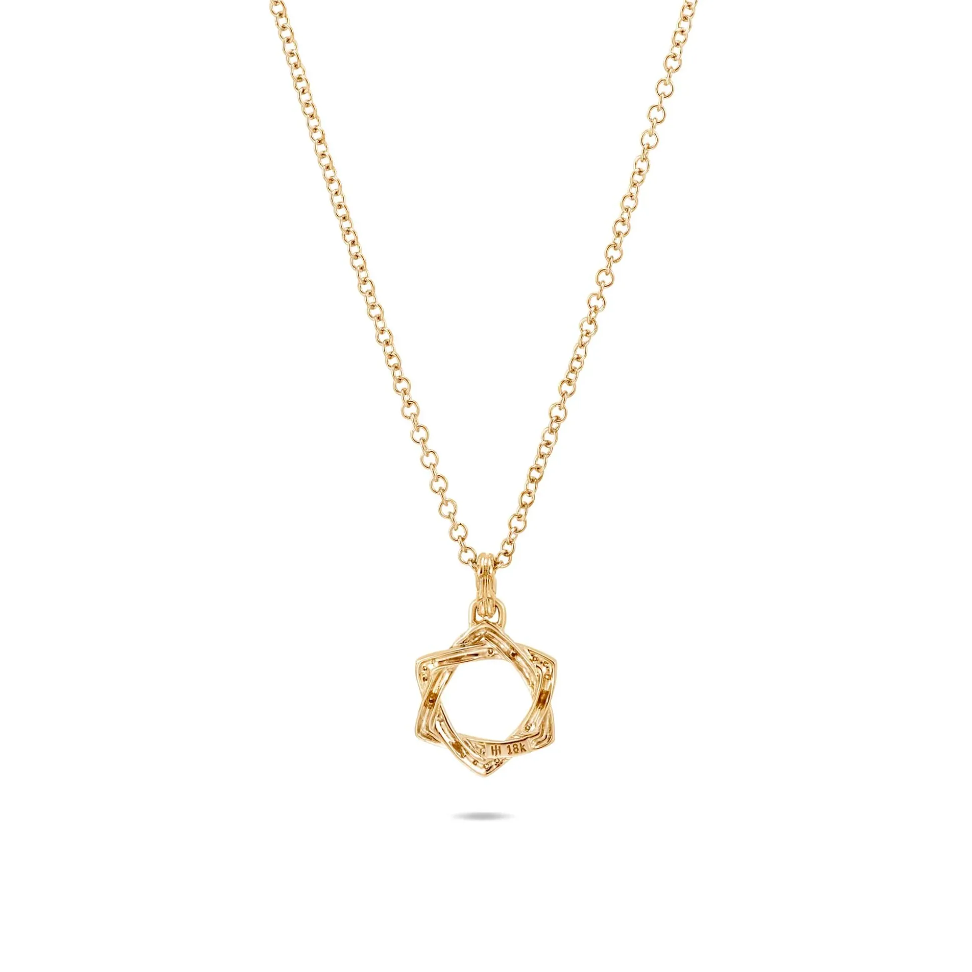 Women John Hardy Pendants^Star Of David Pendant Neckalce, Gold, Diamonds