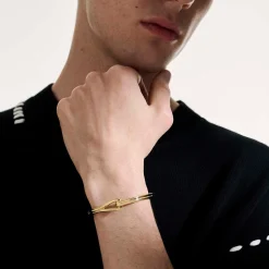 Men John Hardy Cuffs^Surf Hinged Bangle, Sterling Silver