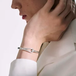 Men John Hardy Cuffs^Surf Hinged Bangle, Sterling Silver