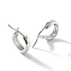 Women John Hardy Statement^Surf Huggie Earring, Sterling Silver