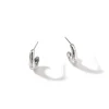 Women John Hardy Statement^Surf J Hoop Earring, Silver, Diamonds, Small