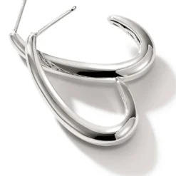 Women John Hardy Statement^Surf J Hoop Earring, Sterling Silver