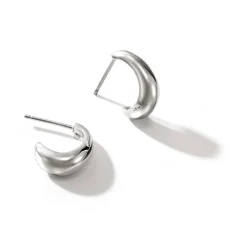 Women John Hardy Statement^Surf J Hoop Earring, Sterling Silver, Small