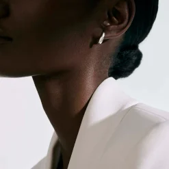 Women John Hardy Statement^Surf J Hoop Earring, Sterling Silver, Small