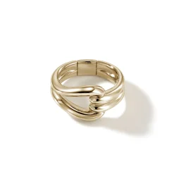 Women John Hardy Statement^Surf Link Ring, Gold