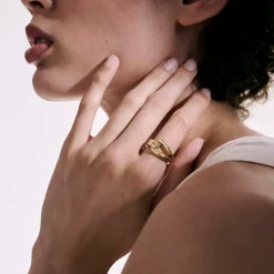 Women John Hardy Statement^Surf Link Ring, Gold