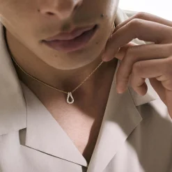 Men John Hardy Tags & Pendants^Surf Pendant Necklace, Gold, Diamonds