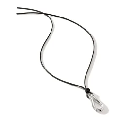 Men John Hardy Tags & Pendants^Surf Pendant Necklace, Silver, Leather