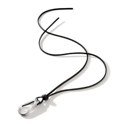 Men John Hardy Tags & Pendants^Surf Pendant Necklace, Silver, Leather