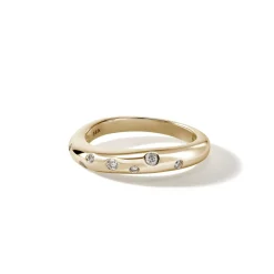 Women John Hardy Bands^Surf Ring, Gold, Diamonds, Slim