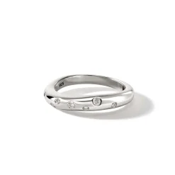 Men John Hardy Bands^Surf Ring, Sterling Silver, Diamonds, Slim