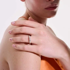 Men John Hardy Bands^Surf Ring, Sterling Silver, Diamonds, Slim