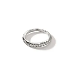 Men John Hardy Bands^Surf Ring, Sterling Silver, Diamonds, Slim