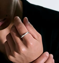 Men John Hardy Bands^Surf Ring, Sterling Silver, Slim