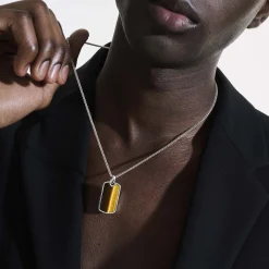 Men John Hardy Tags & Pendants^Tag Pendant Necklace, Sterling Silver, Gemstone