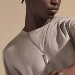 Men John Hardy Tags & Pendants^Texture Pendant Necklace, Sterling Silver