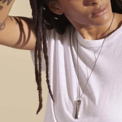 Men John Hardy Tags & Pendants^Texture Pendant Necklace, Sterling Silver