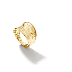 Women John Hardy Statement^Texture Saddle Ring, Gold