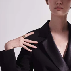 Women John Hardy Statement^Texture Saddle Ring, Gold