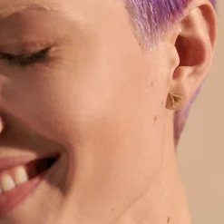 Men John Hardy Studs^Tiga Triangle Stud Earring, Gold