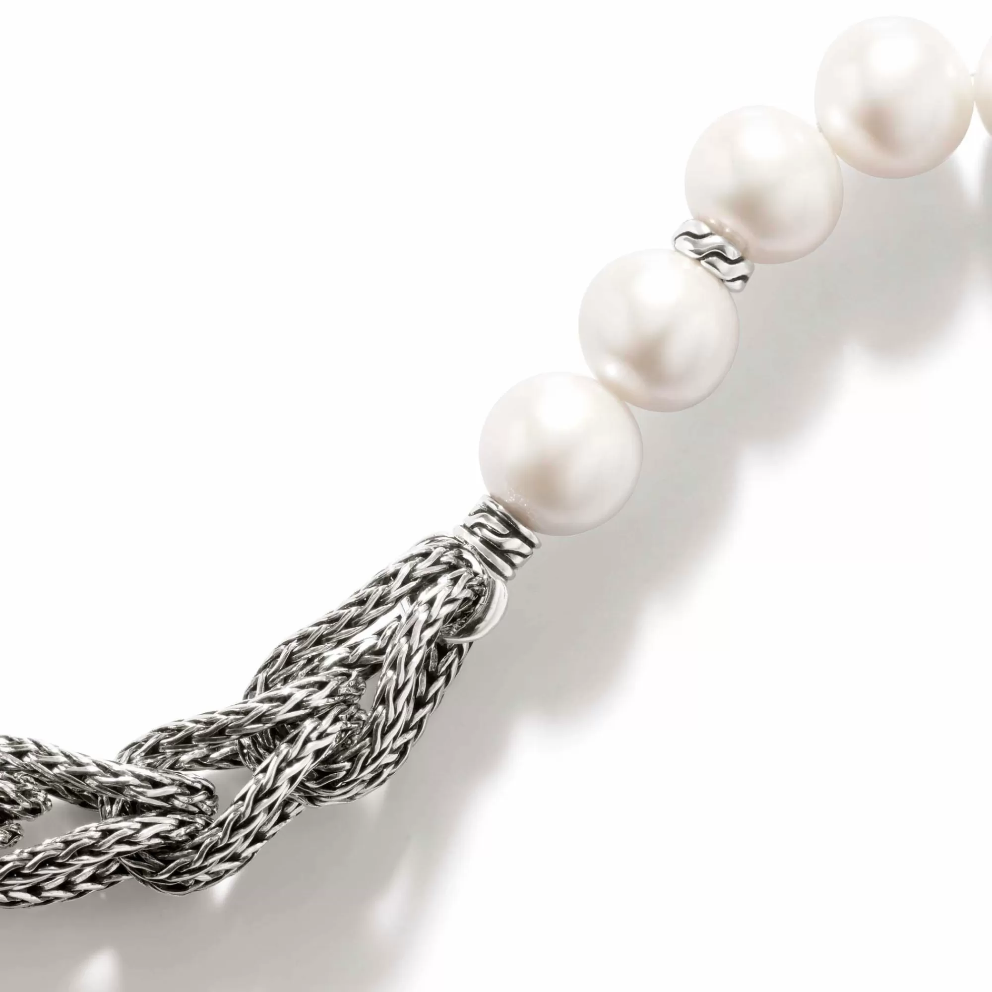 Chains^John Hardy Asli Bracelet, Silver, Pearls, 10.5Mm