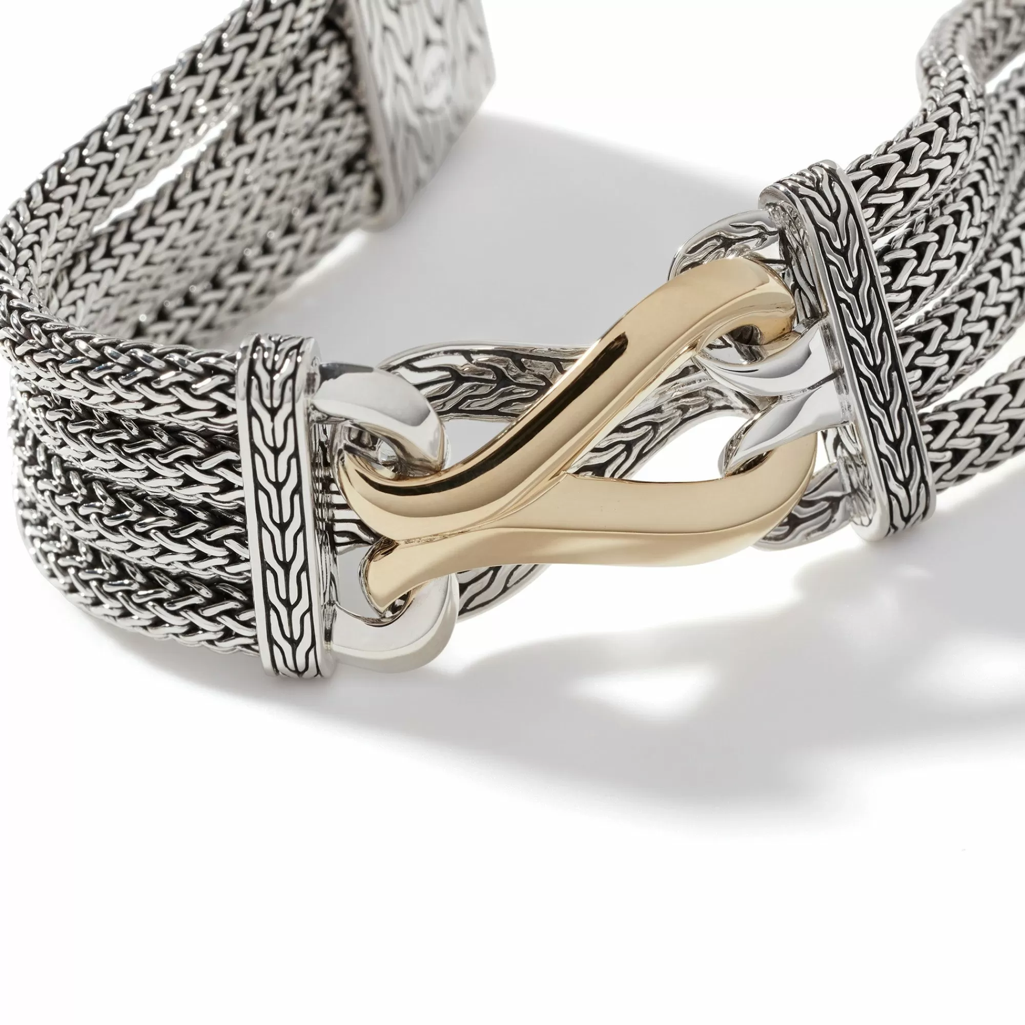 Chains^John Hardy Asli Bracelet, Sterling Silver, Gold, 20Mm