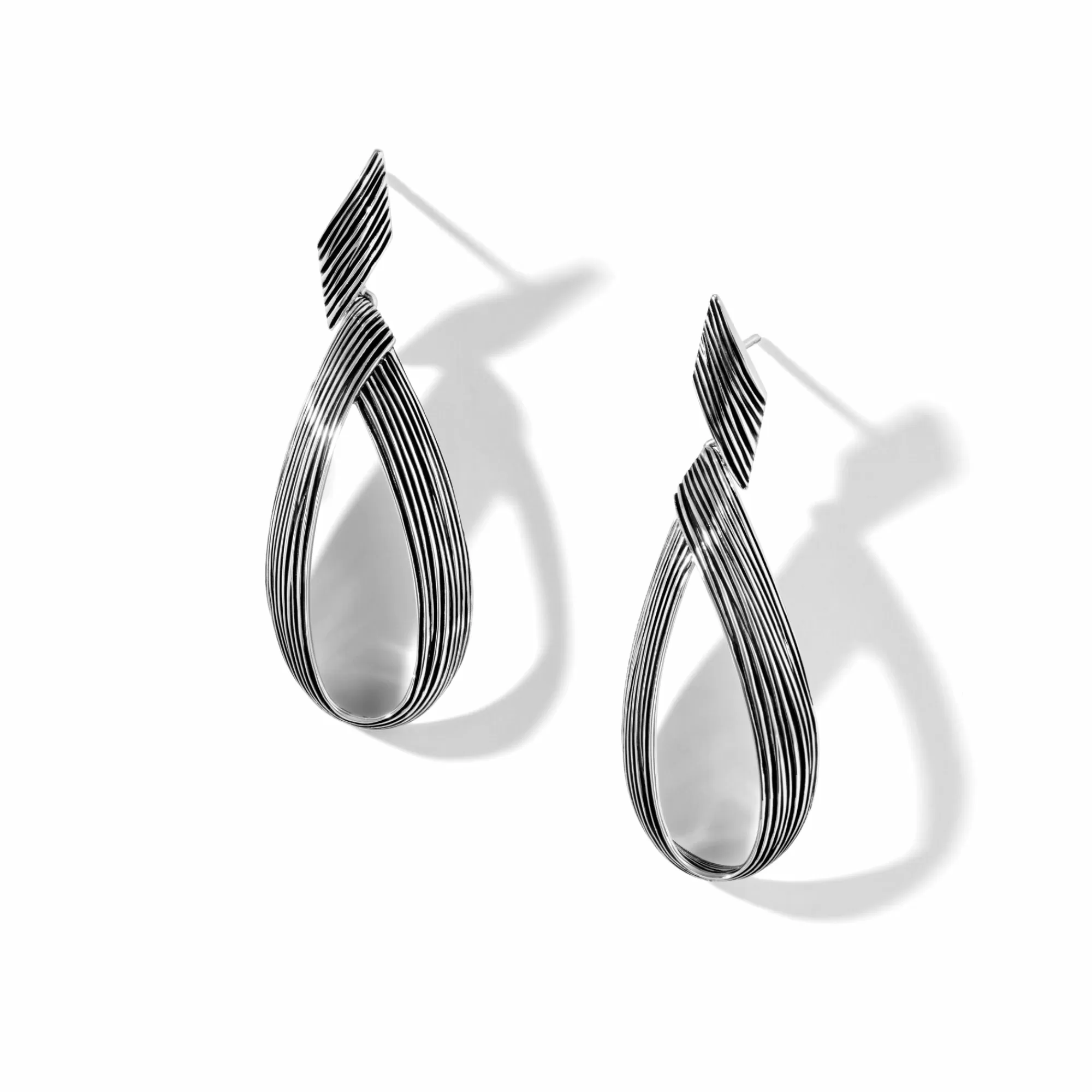 Statement^John Hardy Bamboo Drop Earring, Sterling Silver