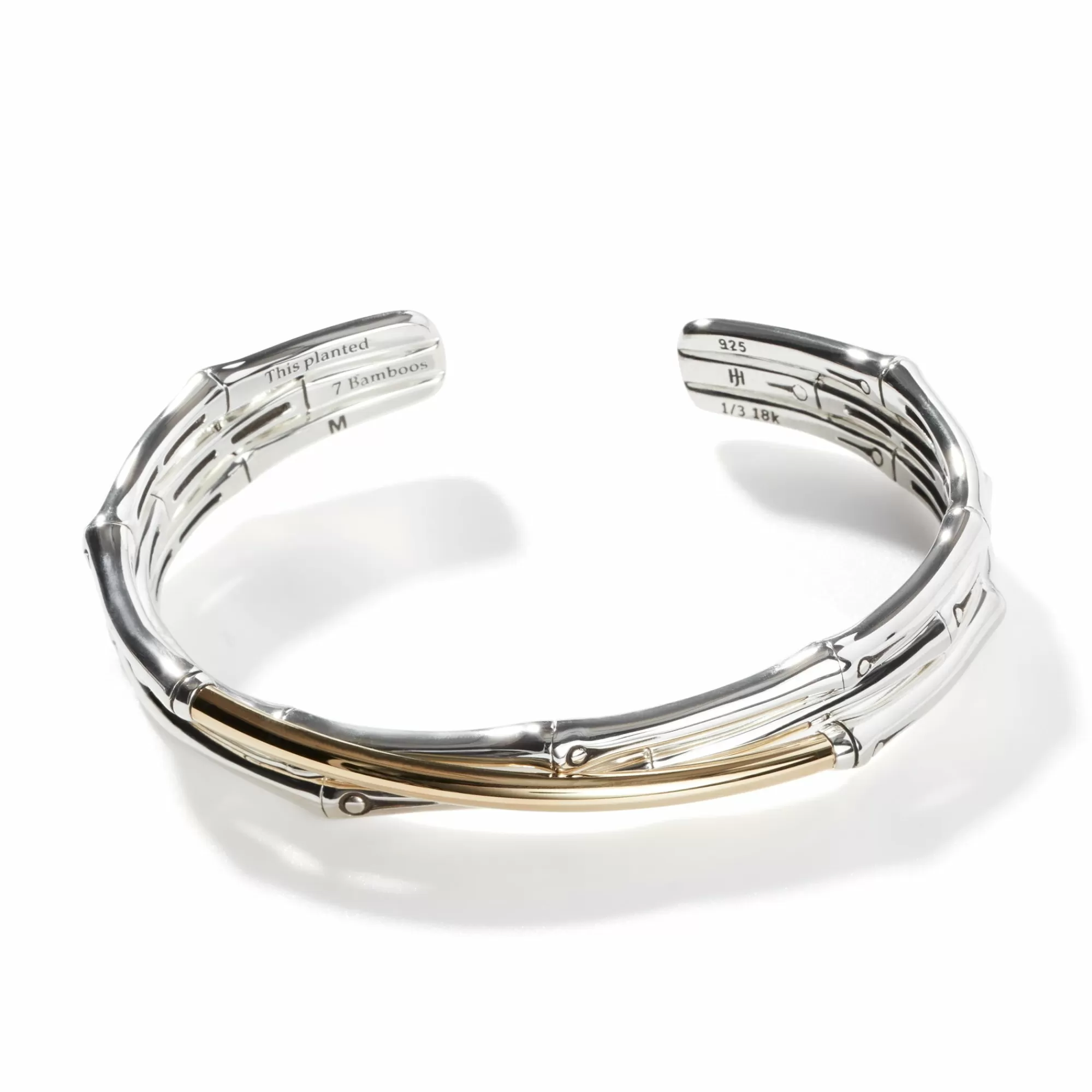 Bangles & Cuffs^John Hardy Bamboo Flex Cuff, Sterling Silver, Gold, Slim