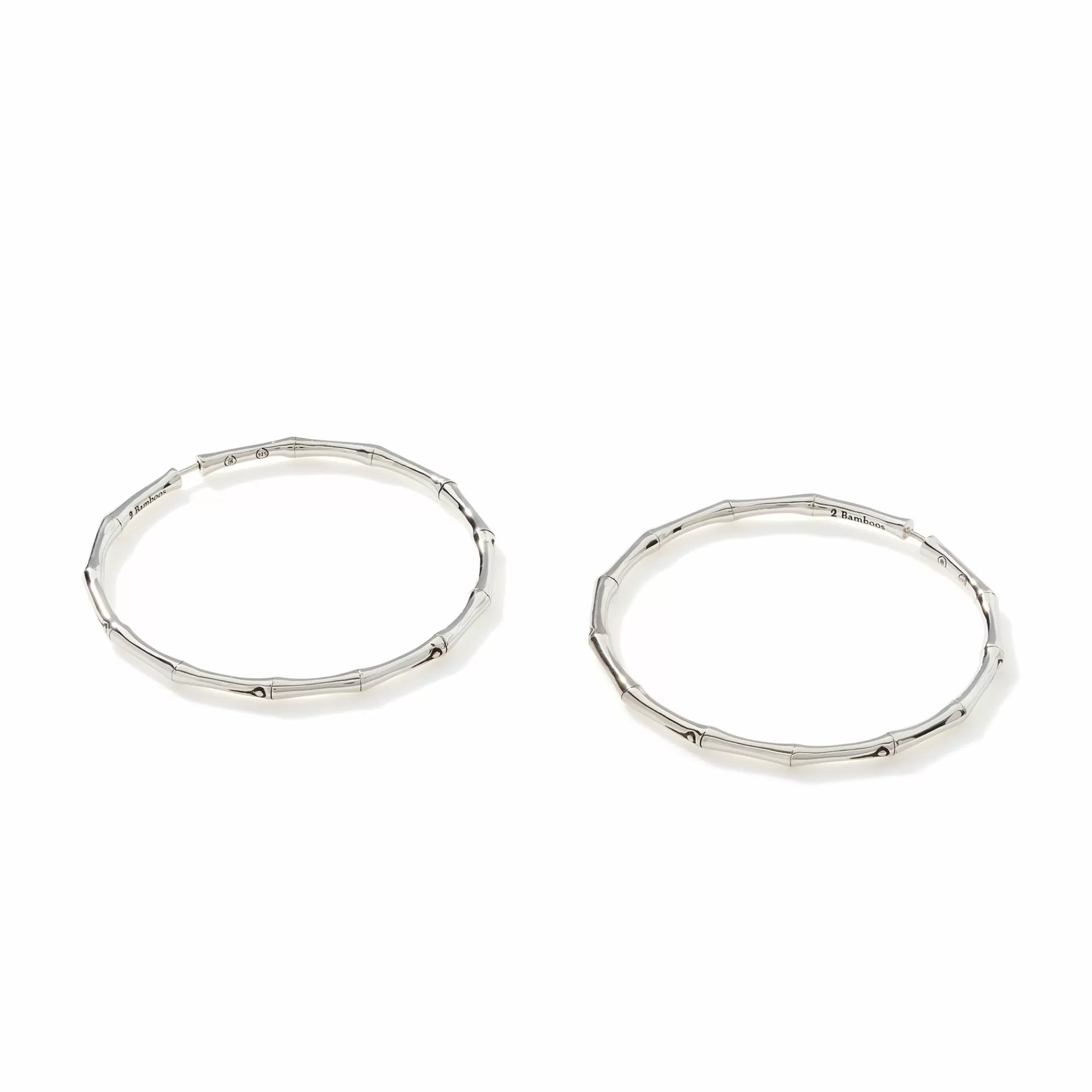 Hoops^John Hardy Bamboo Hoop Earring, Sterling Silver, Large