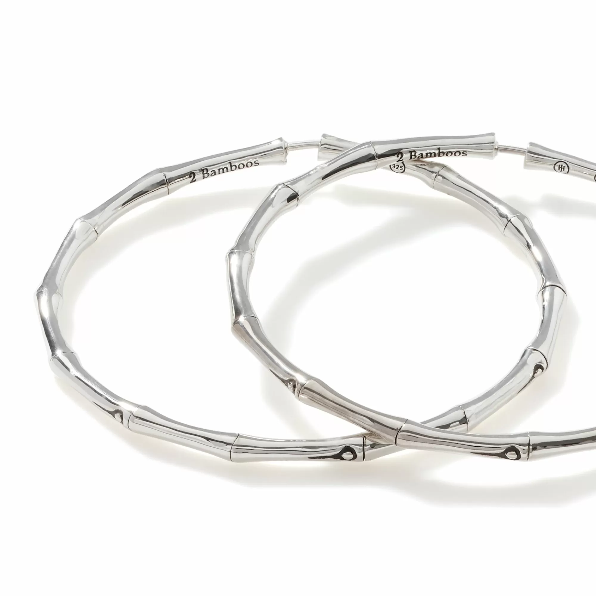 Hoops^John Hardy Bamboo Hoop Earring, Sterling Silver, Large