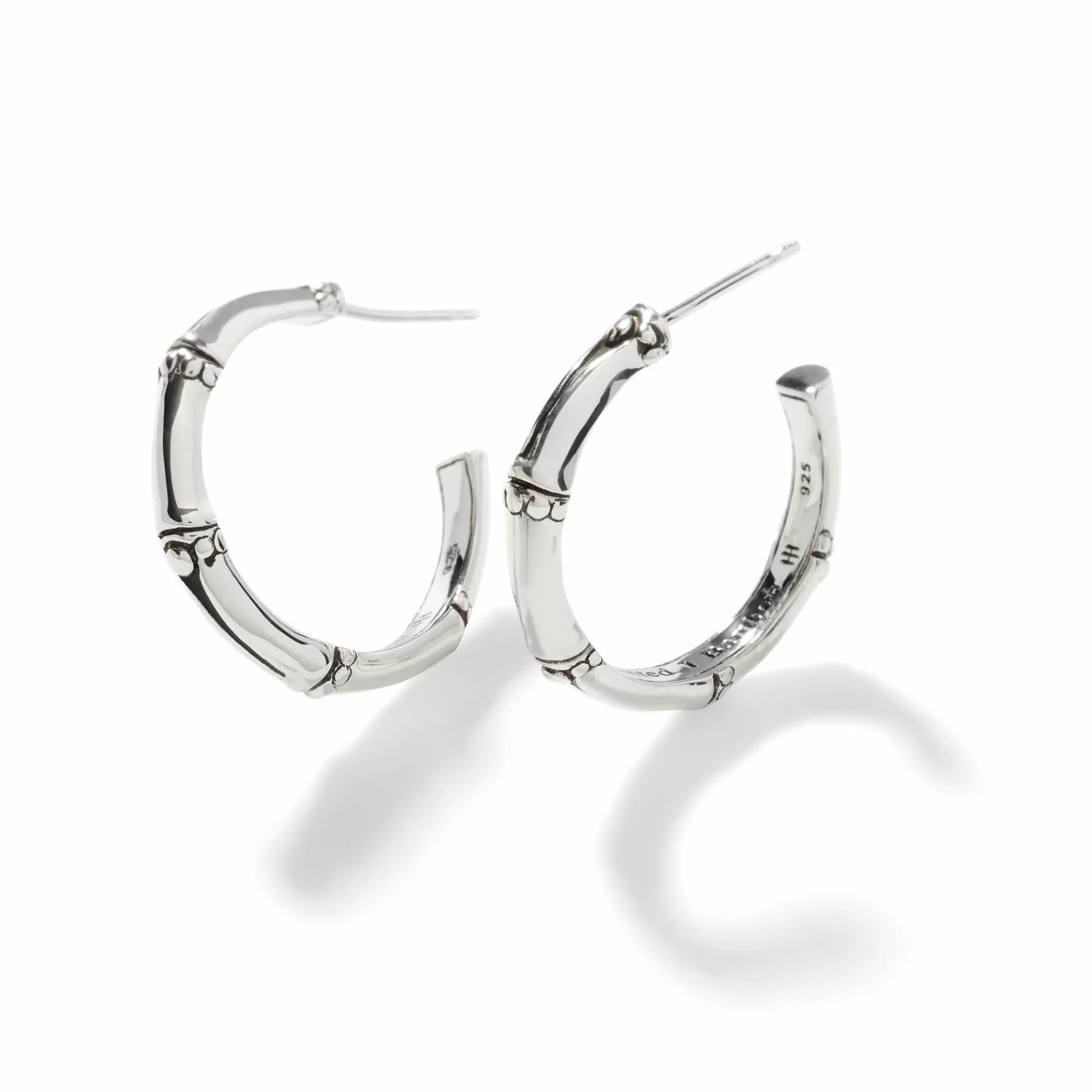 Hoops^John Hardy Bamboo J Hoop Earring, Sterling Silver, Small