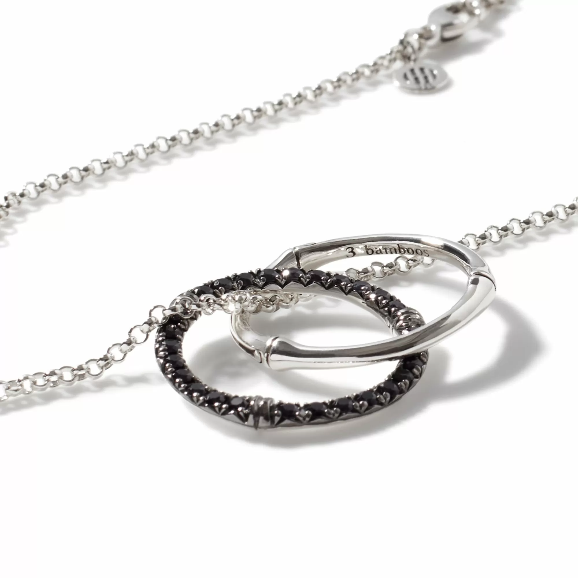 Pendants^John Hardy Bamboo Pendant Necklace, Silver, Pave