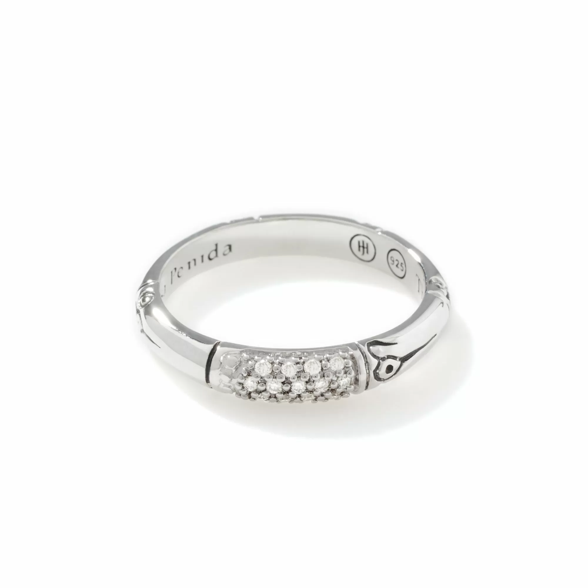 Bands^John Hardy Bamboo Ring, Sterling Silver, Diamonds, Slim