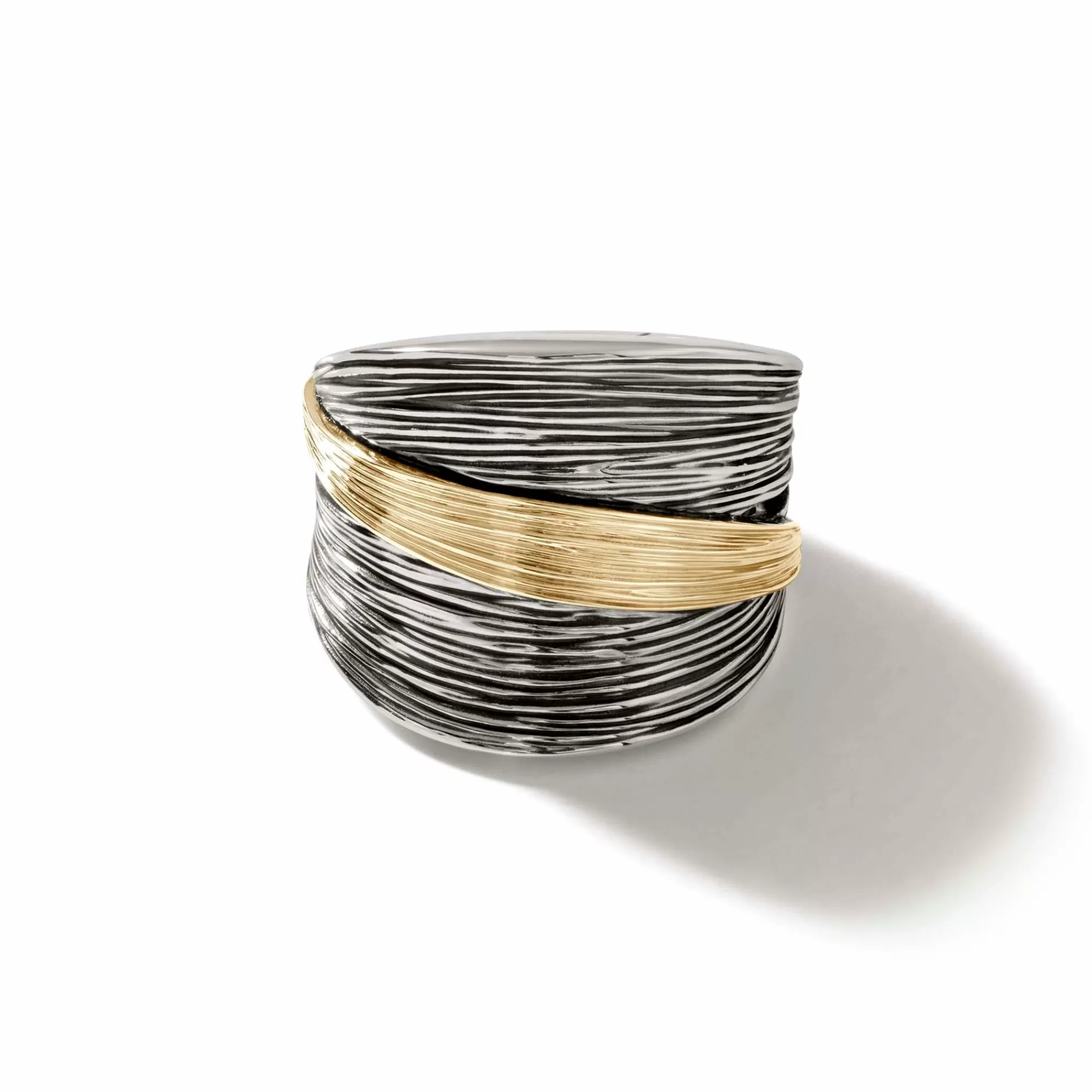 Statement^John Hardy Bamboo Saddle Ring, Gold, Sterling Silver