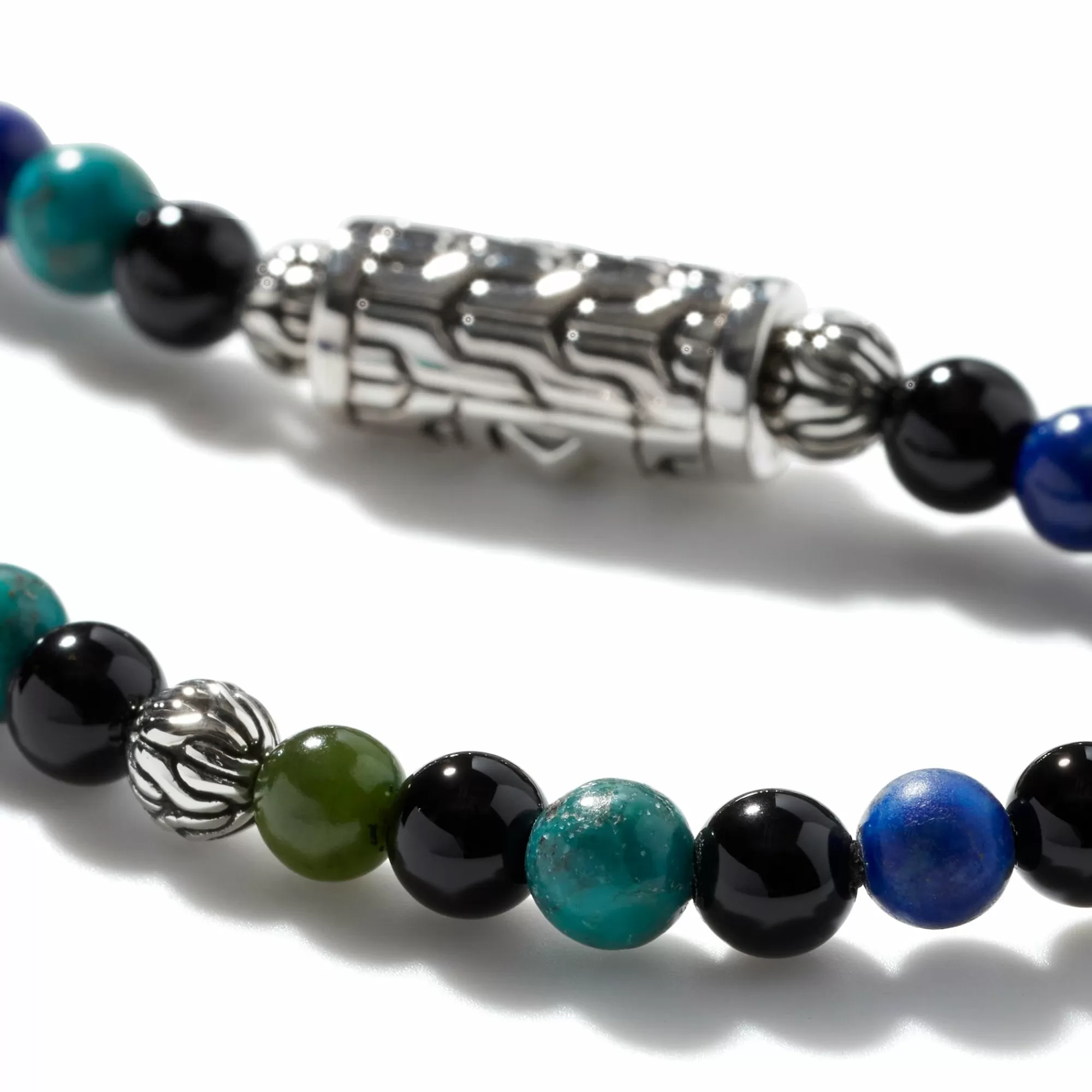 Beads^John Hardy Beaded Id Bracelet, Silver, Gemstones