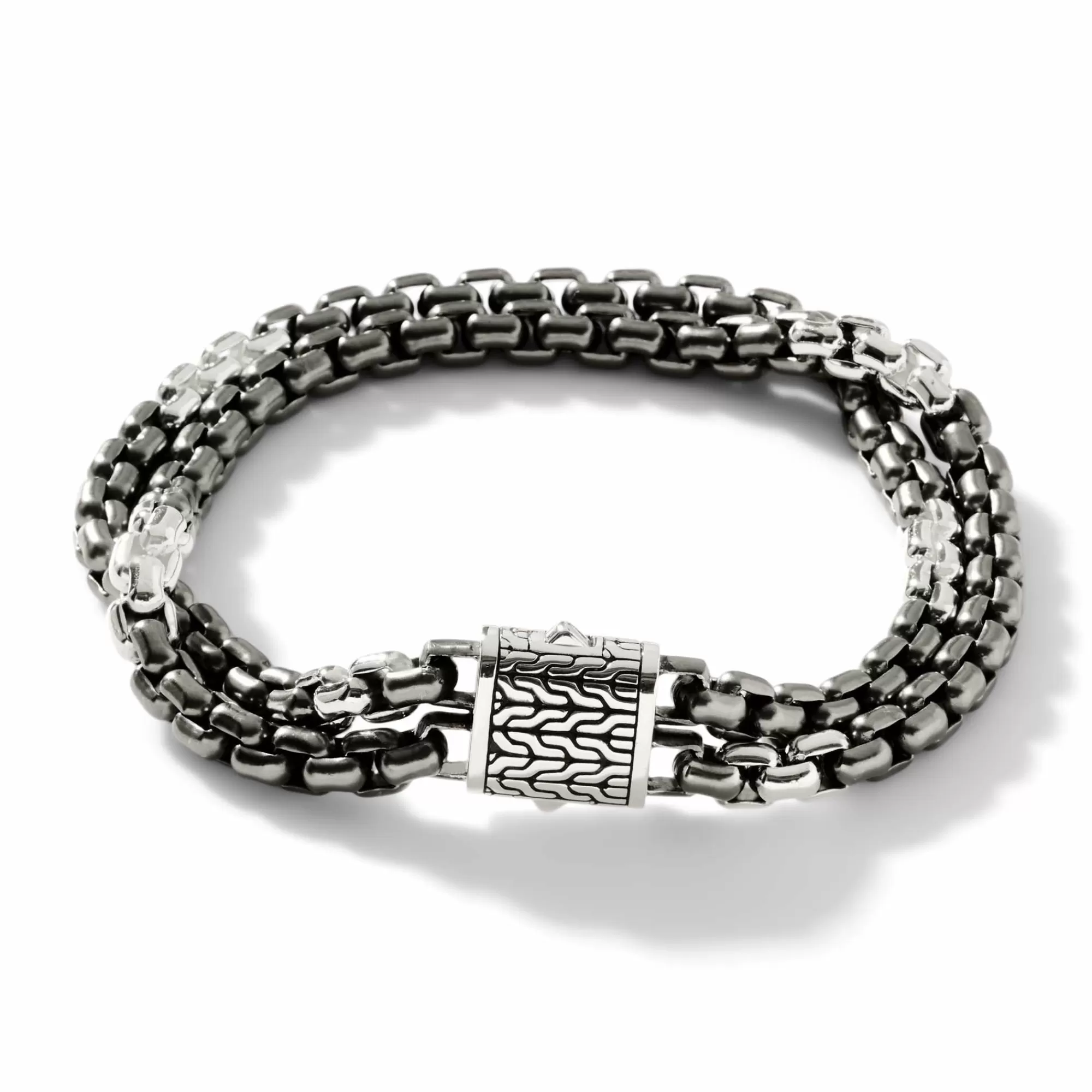 Chains^John Hardy Box Chain Bracelet, Dark Silver, 9.5Mm