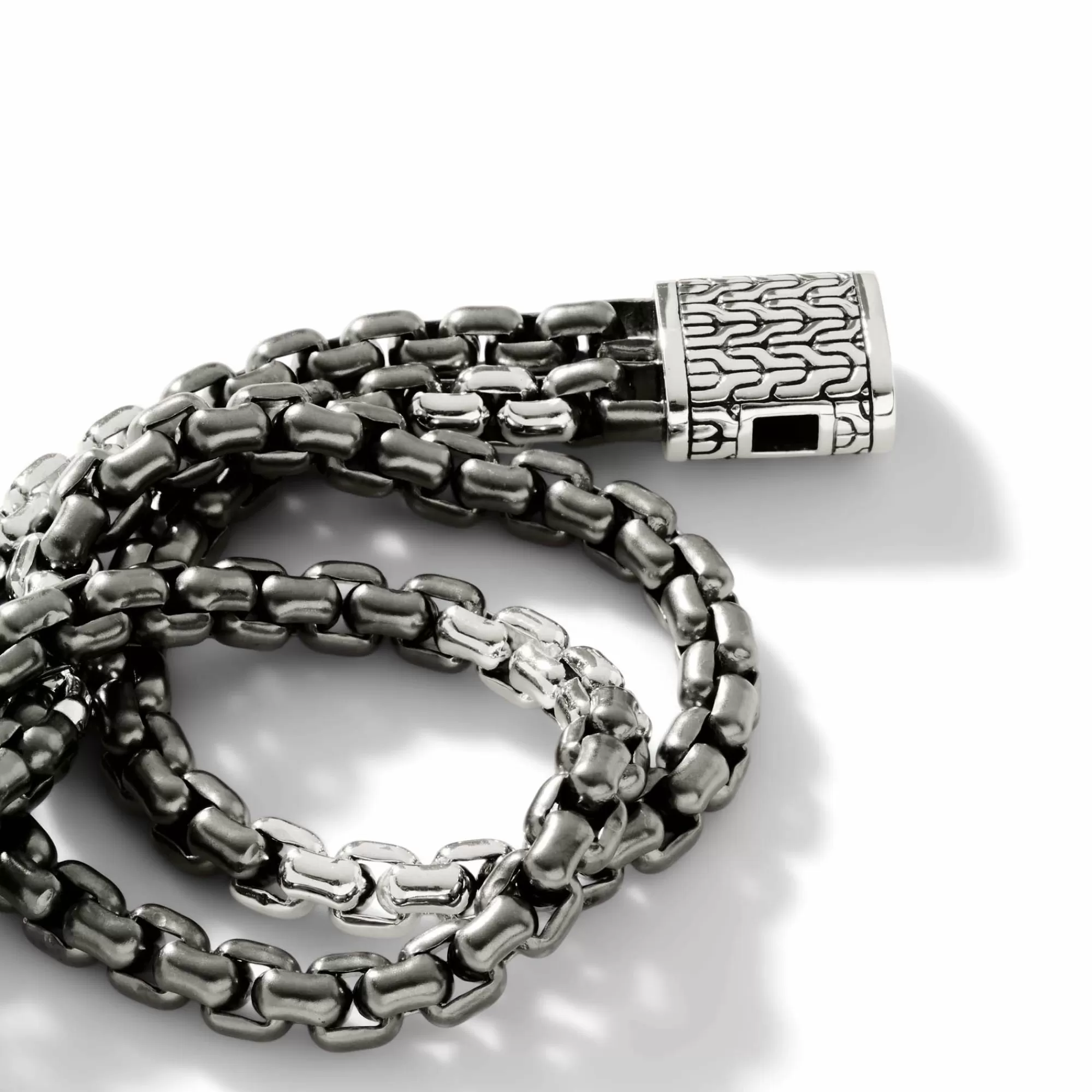 Chains^John Hardy Box Chain Bracelet, Dark Silver, 9.5Mm