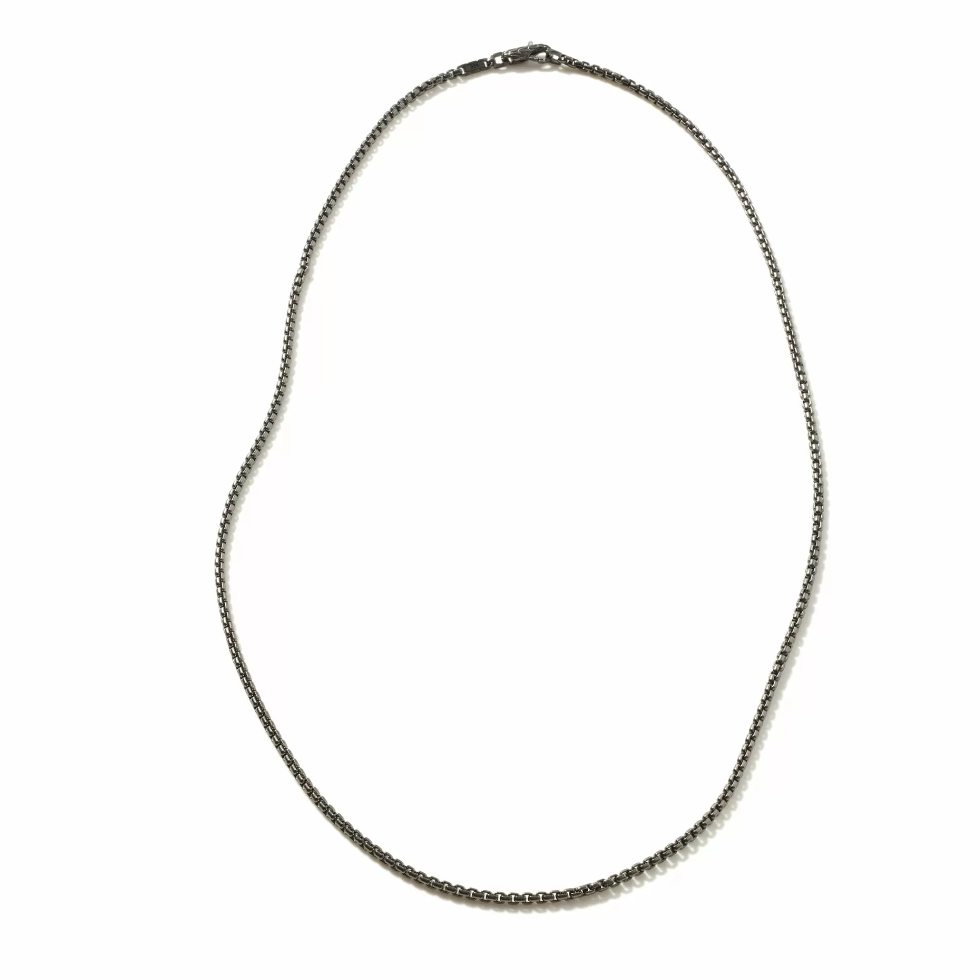 Chains^John Hardy Box Chain Necklace, Dark Silver, 2.7Mm