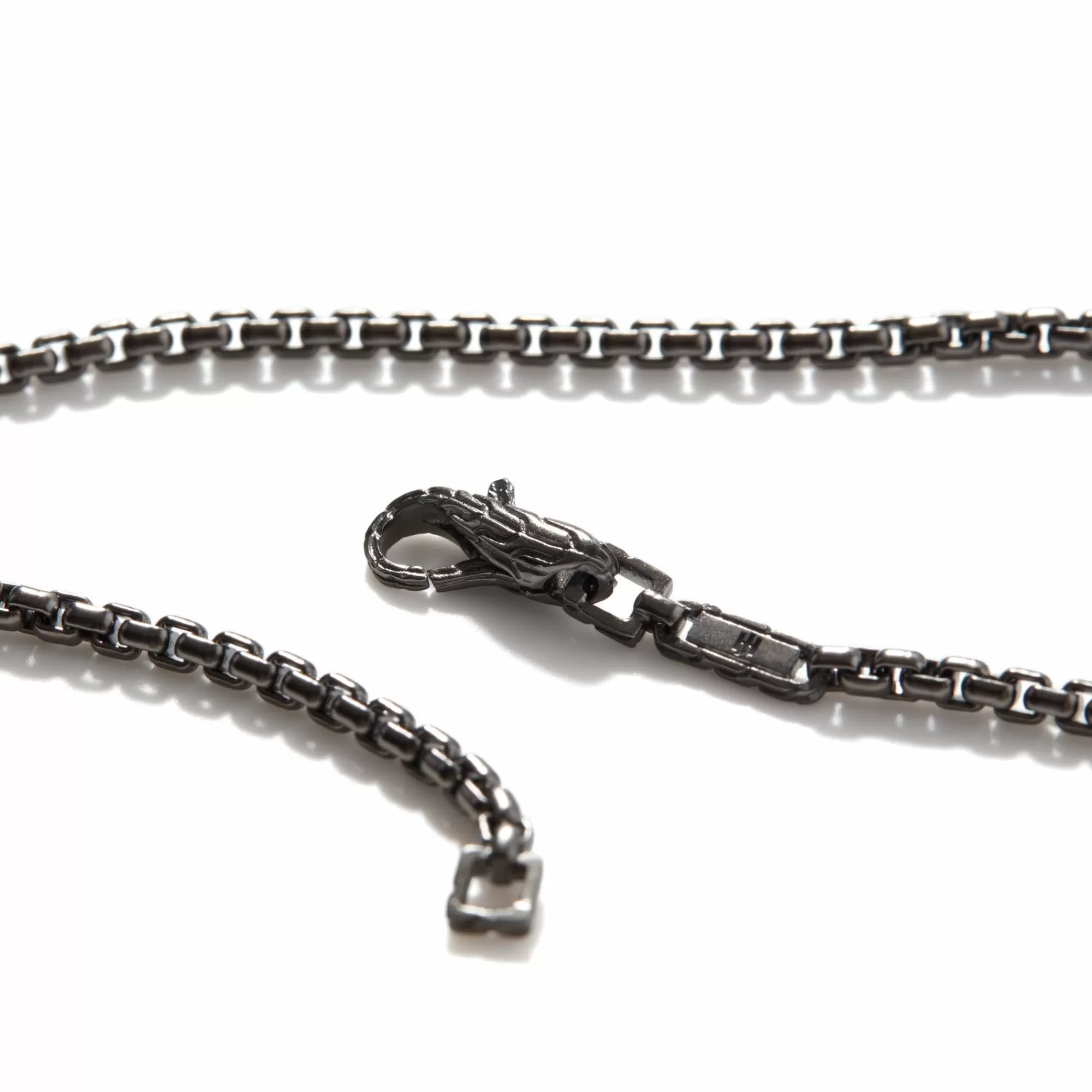 Chains^John Hardy Box Chain Necklace, Dark Silver, 2.7Mm