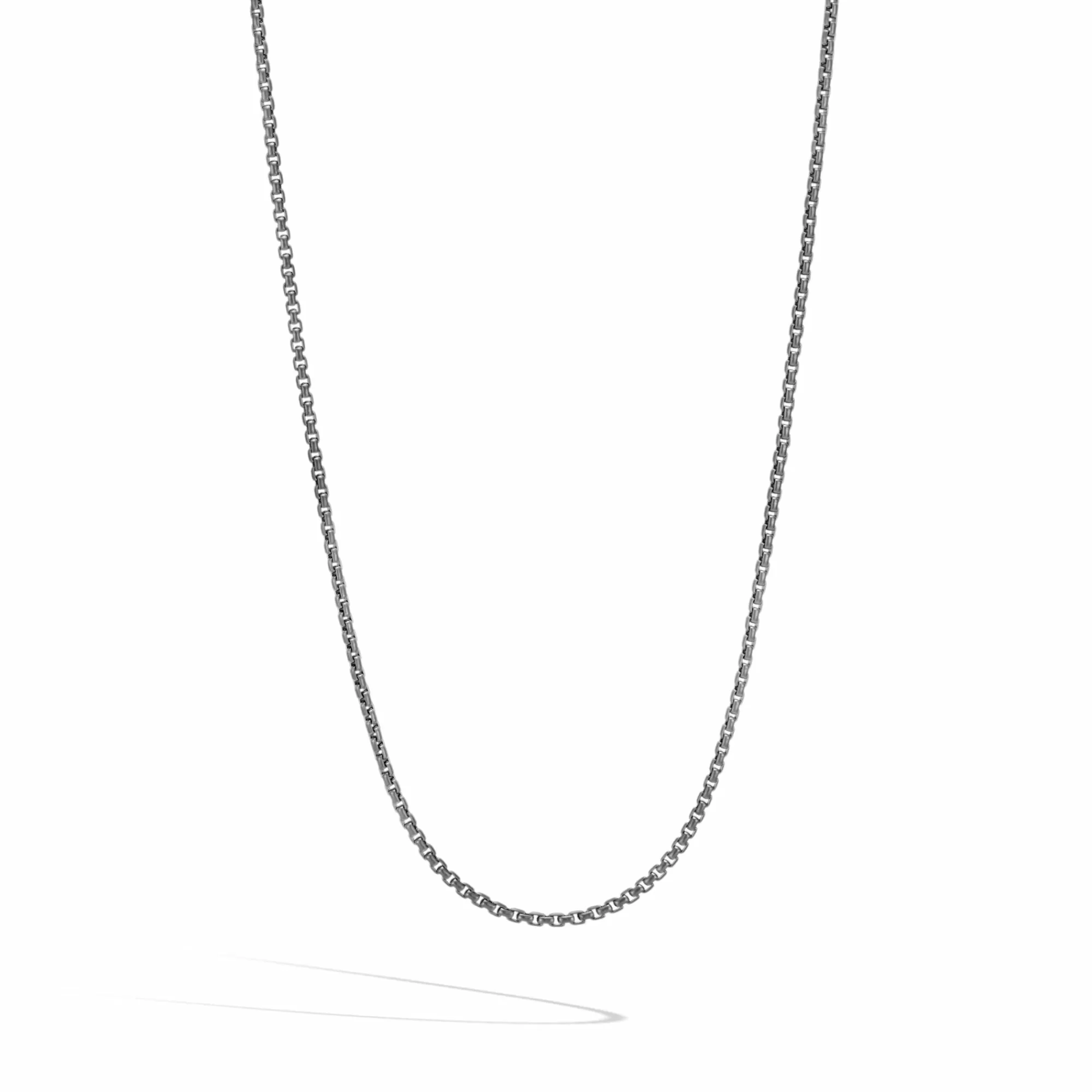 Chains^John Hardy Box Chain Necklace, Dark Silver, 2Mm