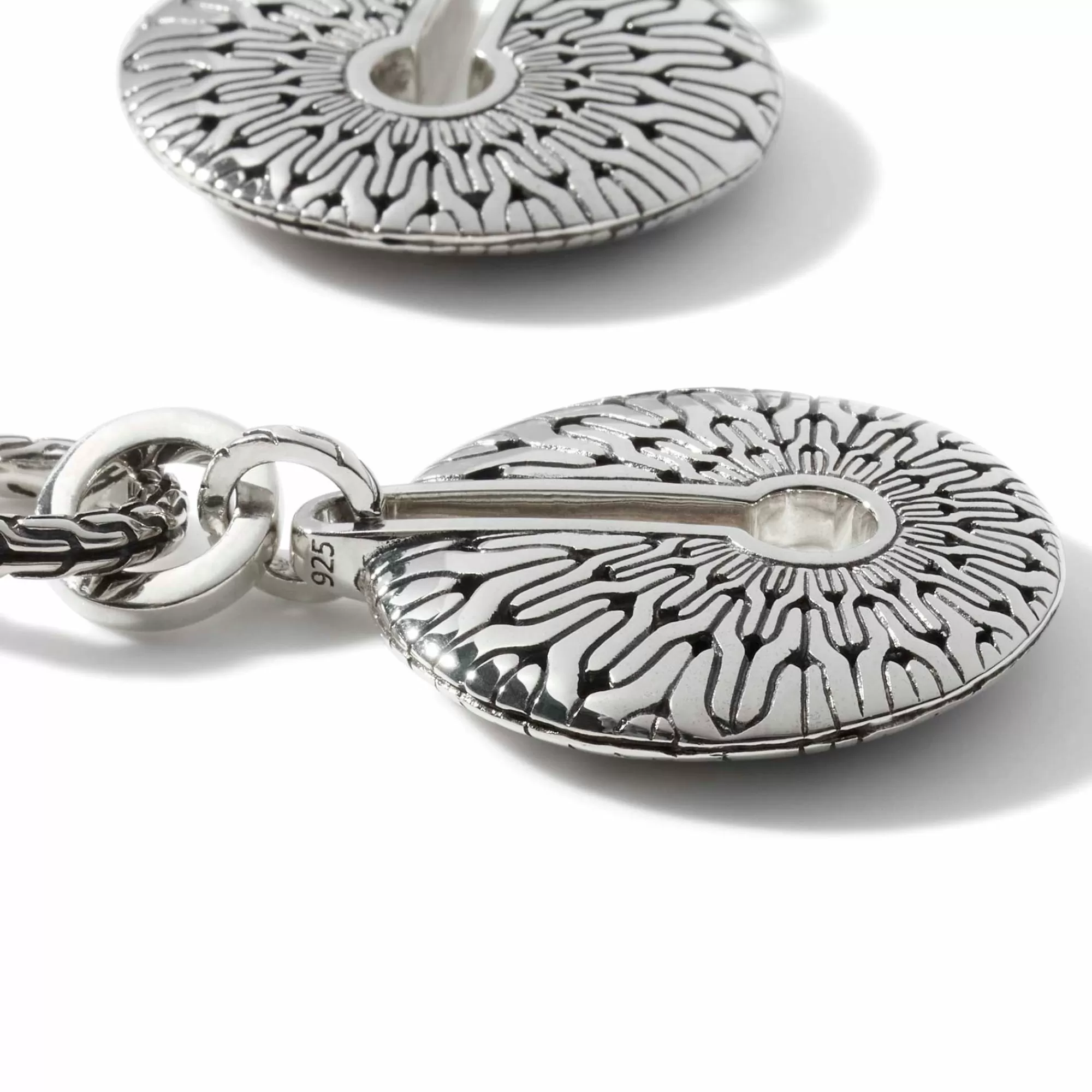 Statement^John Hardy Carved Chain Convertible Drop Earring, Silver