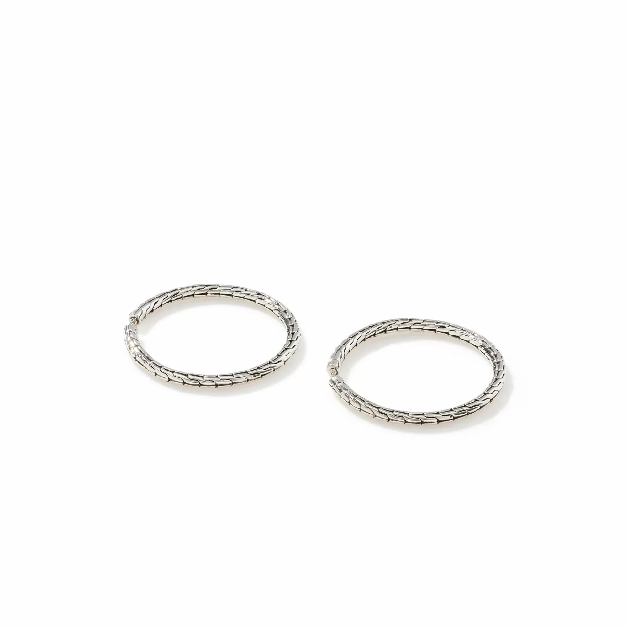 Hoops^John Hardy Carved Chain Hoop Earring, Sterling Silver