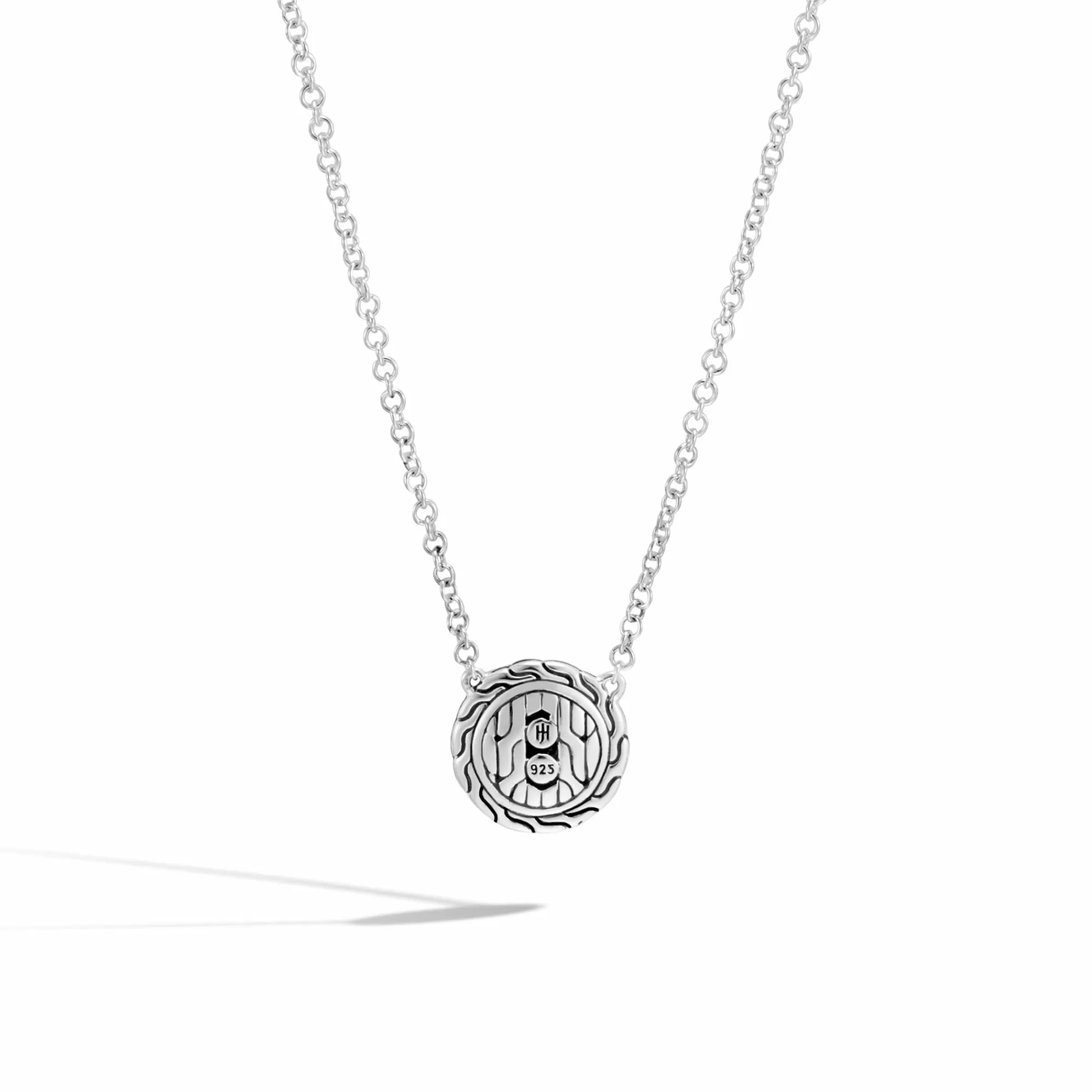 Pendants^John Hardy Carved Chain Necklace, Silver, Diamonds