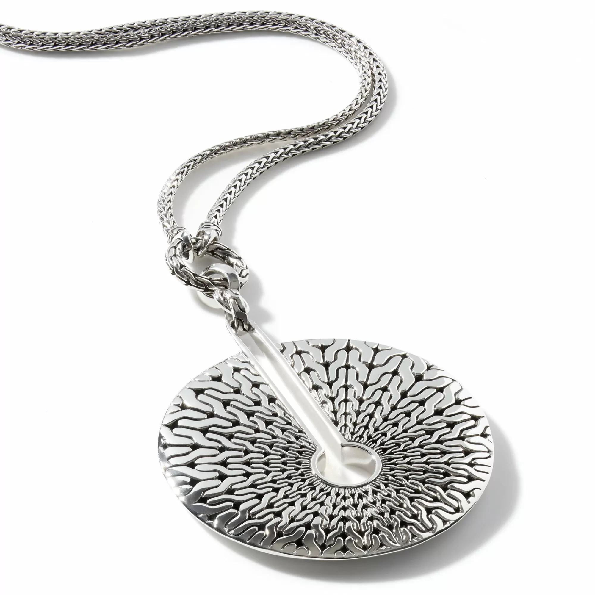 Pendants^John Hardy Carved Chain Pendant Necklace, Silver