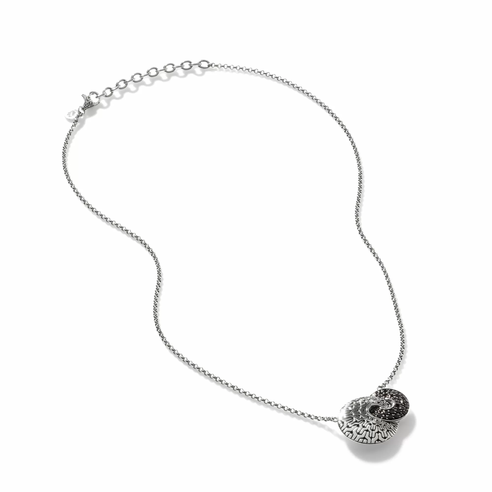 Pendants^John Hardy Carved Chain Pendant Necklace, Silver, Pave