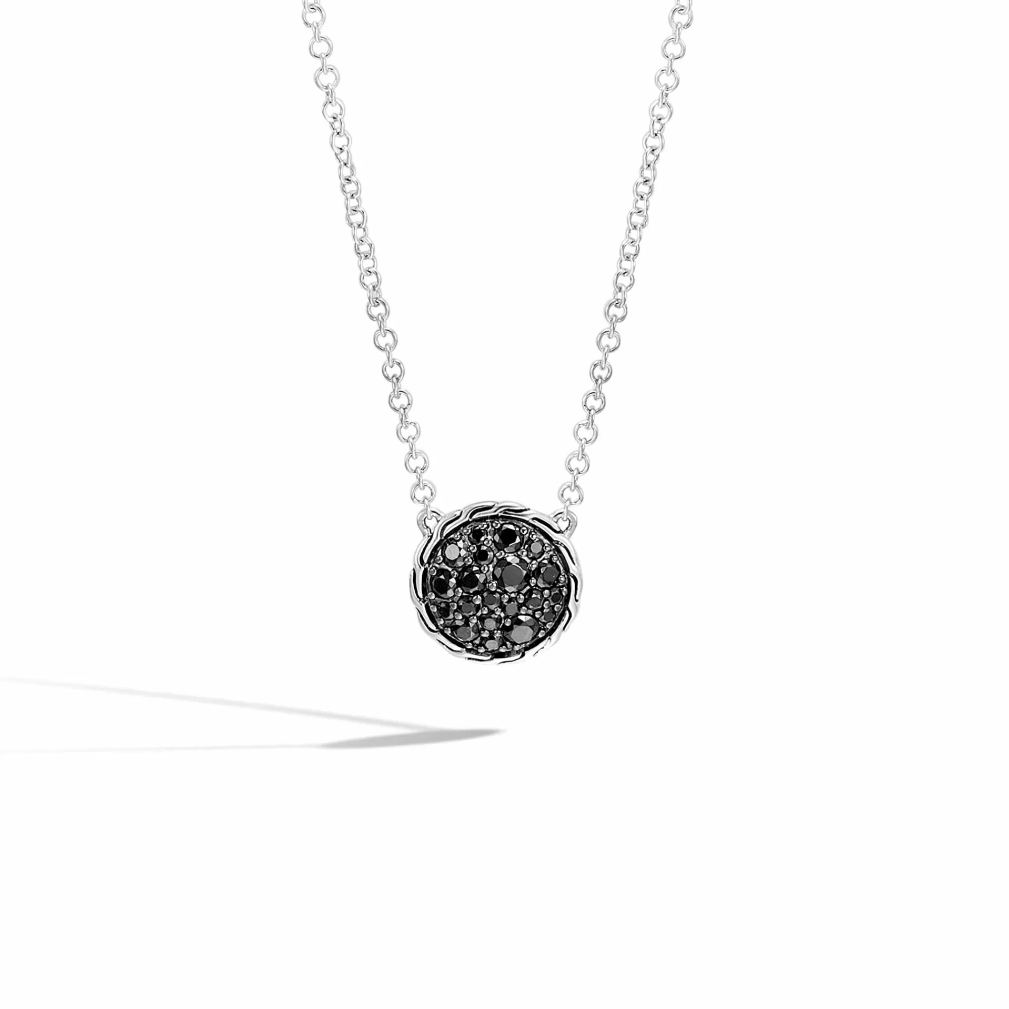 Pendants^John Hardy Carved Chain Pendant Necklace, Silver, Pave