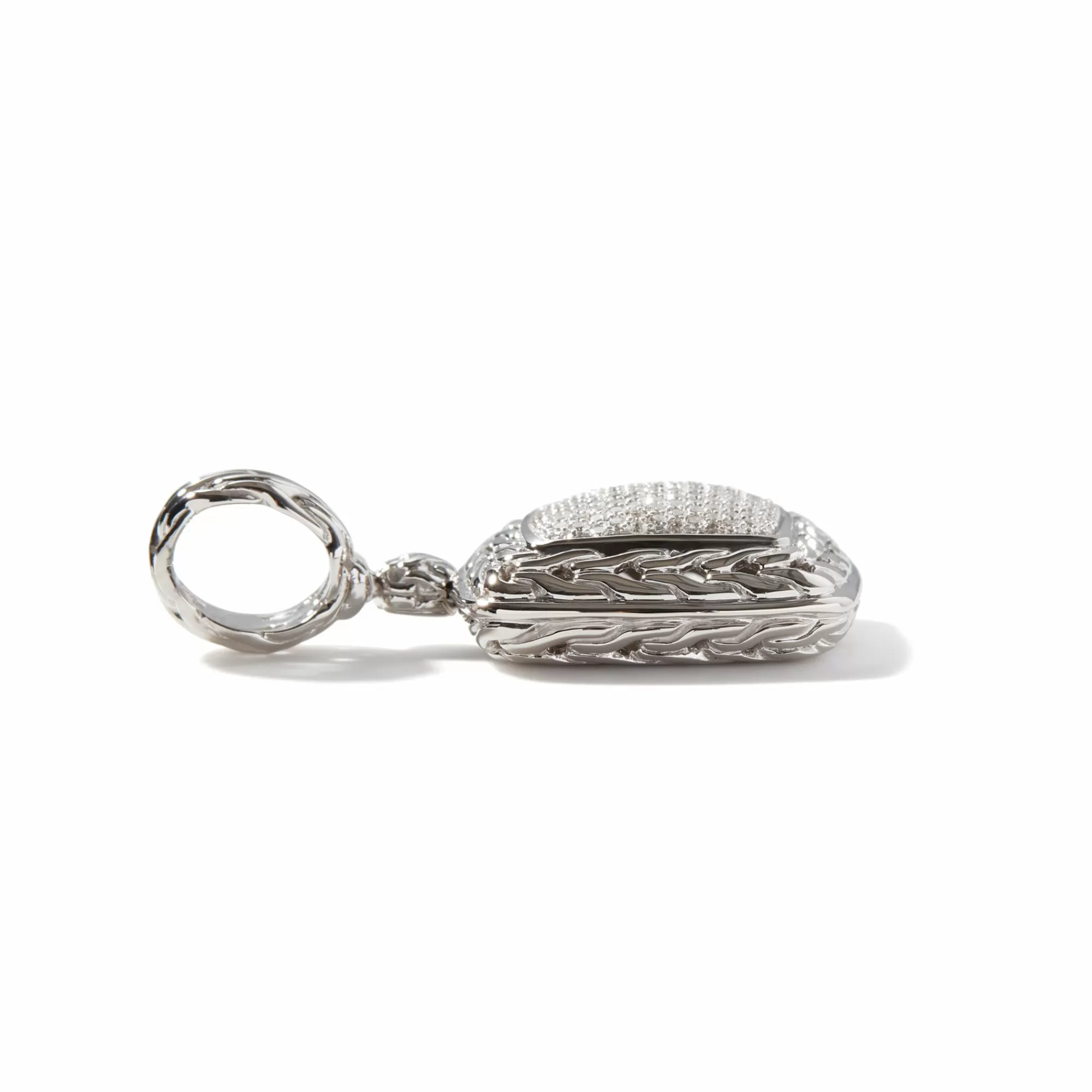 Pendants^John Hardy Carved Chain Pendant, Silver, Diamonds