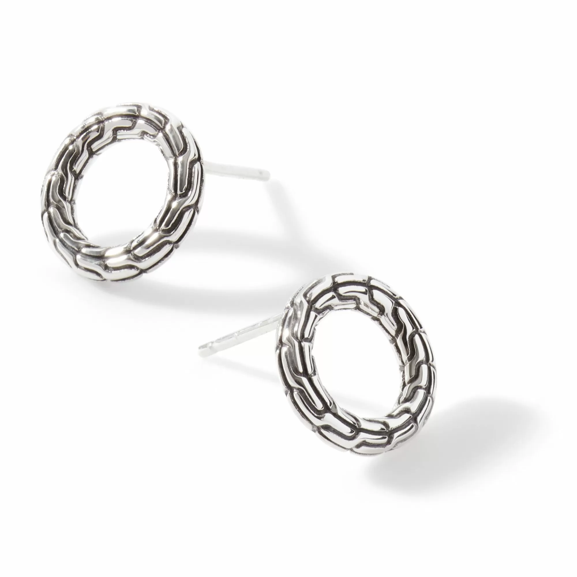 Studs^John Hardy Carved Chain Stud Earring, Sterling Silver